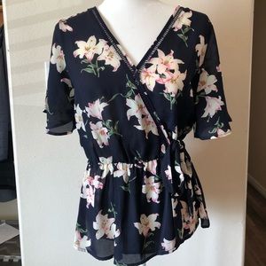 Sienna Sky floral peplum